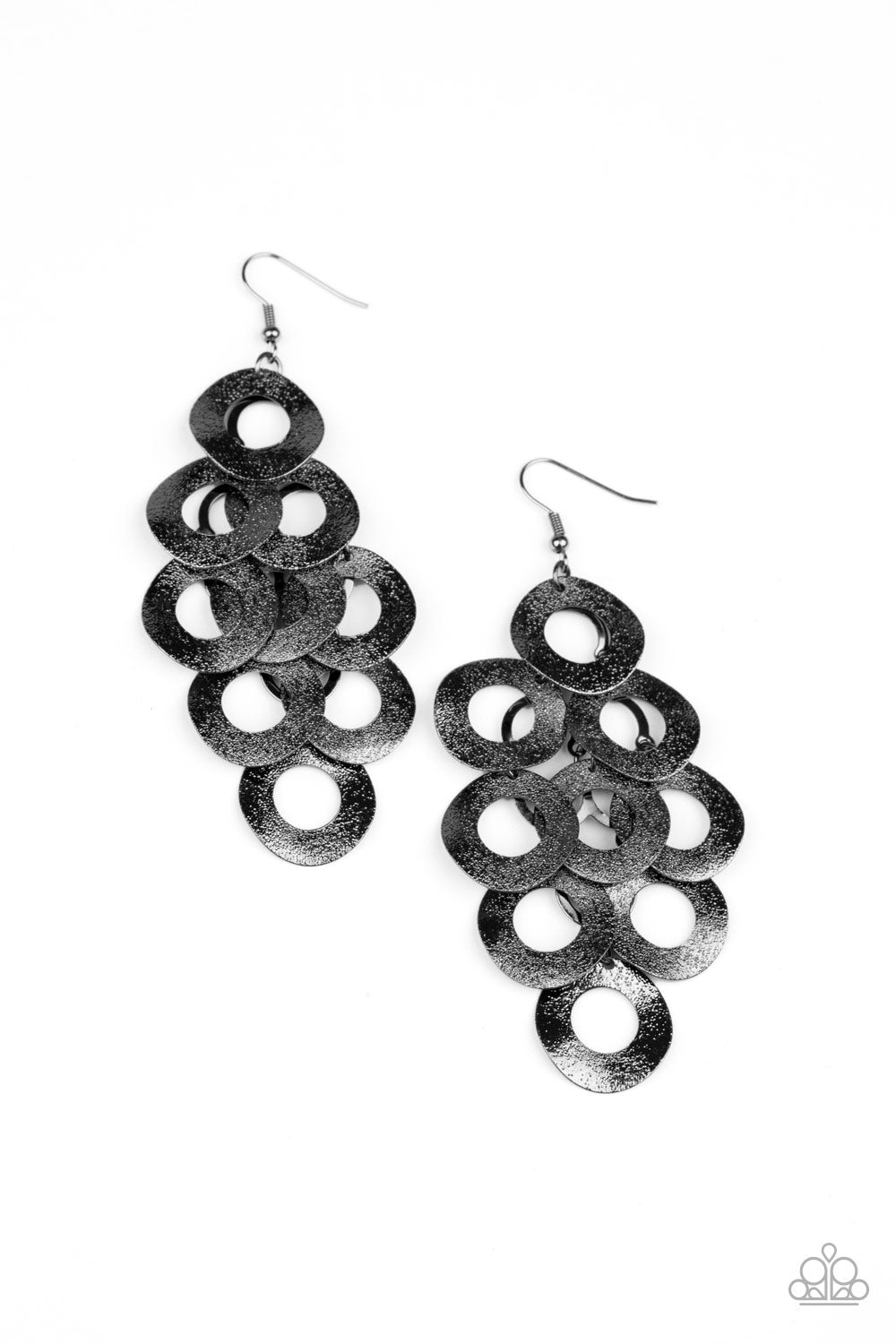 Scattered Shimmer - Black Earring Paparazzi