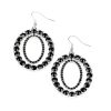 Deluxe Luxury black Paparazzi Earring