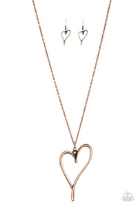 HEARTS So Good - Copper Necklace Paparazzi