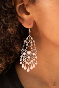 Paparazzi Earring ~ Glass Slipper Glamour - Pink