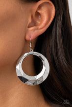 Load image into Gallery viewer, Fiercely Faceted - Silver Earring Paparazzi
