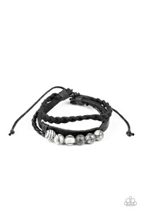 Off-Road Rebel - Black Stone Urban Bracelet Paparazzi