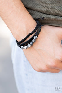 Off-Road Rebel - Black Stone Urban Bracelet Paparazzi