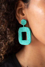 Load image into Gallery viewer, Beaded Bella - Blue Earring Paparazzi
