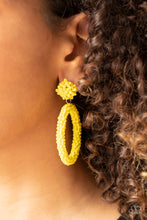 Load image into Gallery viewer, Be All You Can BEAD - Yellow Paparazzi Earring
