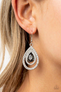 Paparazzi Earring ~ So The Story GLOWS - Silver