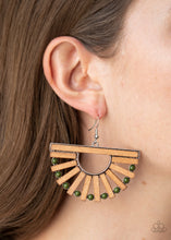 Load image into Gallery viewer, Wooden Wonderland - Green Wood Earring Paparazzi
