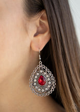 Load image into Gallery viewer, Eat, Drink, and BEAM Merry - Red Earring Paparazzi
