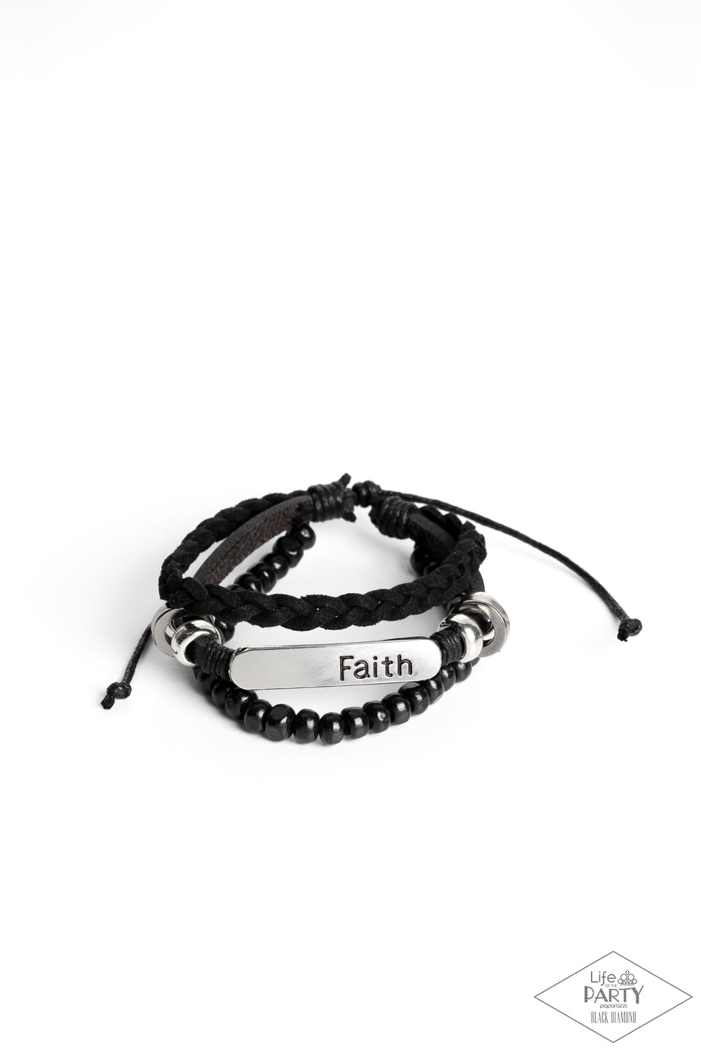 Paparazzi Let Faith Be Your Guide - Black Urban Bracelet