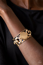 Load image into Gallery viewer, Your Claws are Showing - Gold Leather Bracelet Paparazzi
