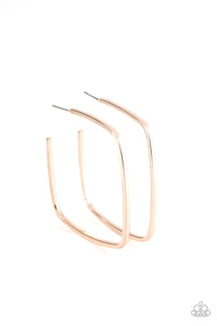 Brazen Beauty - Rose Gold Hoop Earring Paparazzi