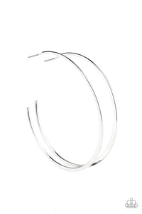 Dont Lose Your Edge - Silver Hoop Earring Paparazzi