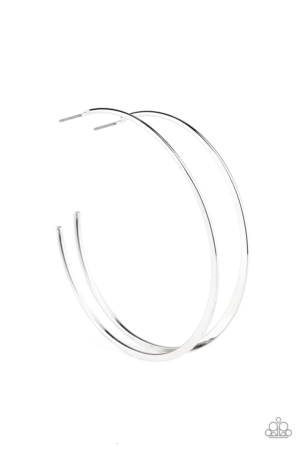 Dont Lose Your Edge - Silver Hoop Earring Paparazzi