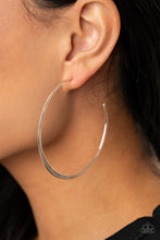 Load image into Gallery viewer, Dont Lose Your Edge - Silver Hoop Earring Paparazzi
