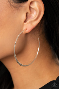 Dont Lose Your Edge - Silver Hoop Earring Paparazzi