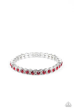 Load image into Gallery viewer, Starry Social - Red Rhinestone Bracelet Paparazzi
