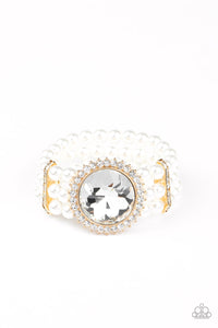 Paparazzi Speechless Sparkle - Gold Bracelet