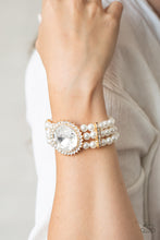 Load image into Gallery viewer, Paparazzi Speechless Sparkle - Gold Bracelet
