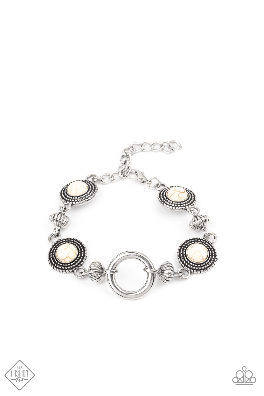 Musical Mountains - White Stone Bracelet Paparazzi