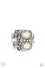 Load image into Gallery viewer, Modern Mountain Ranger - White Stone Ring Paparazzi
