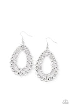 Load image into Gallery viewer, Glacial Glaze - White Rhinestone Earring Paparazzi
