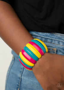 Colorfully Congo - Multi Wood Bracelet Paparazzi