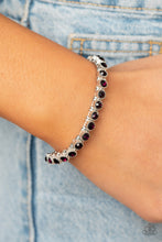 Load image into Gallery viewer, Starry Social - Purple Rhinestone Bracelet Paparazzi
