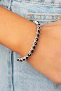 Starry Social - Purple Rhinestone Bracelet Paparazzi