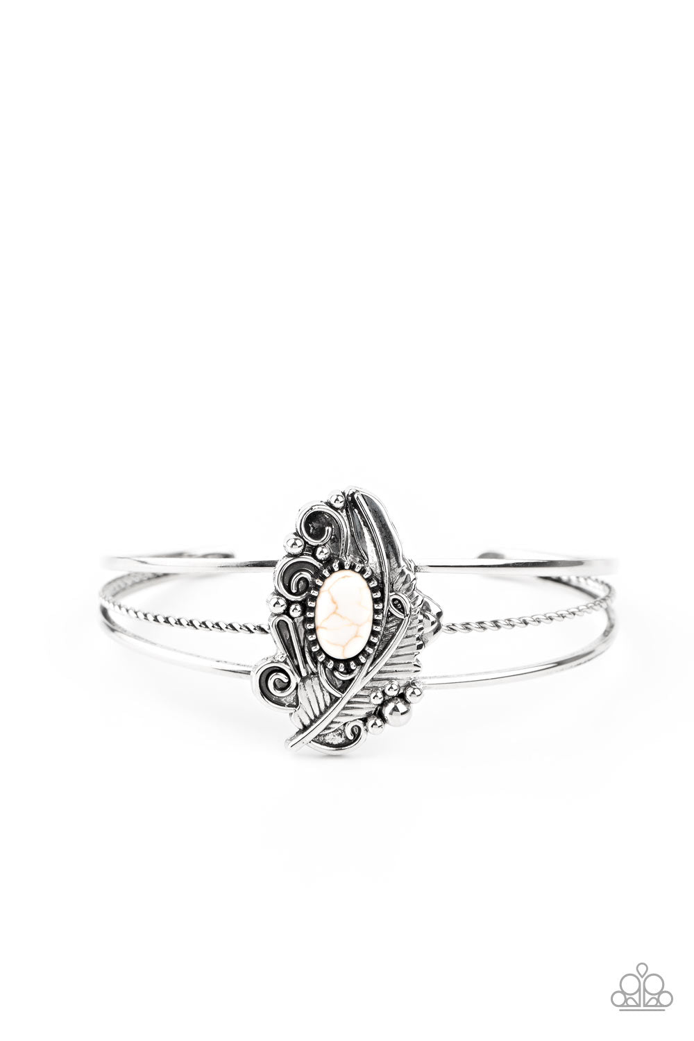 Sahara Solstice - White Stone Bracelet Paparazzi