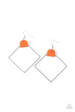 Load image into Gallery viewer, Friends of a LEATHER - Orange Earring Paparazzi
