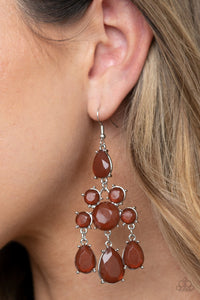 AFTERGLOW GLAMOUR - Brown Earring Paparazzi