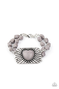 Sandstone Sweetheart - Silver Bracelet Paparazzi