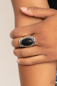 Desert Healer - Black Stone Ring Paparazzi