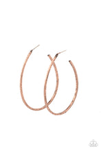 Load image into Gallery viewer, Cool Curves - Copper Hoop Earring Paparazzi
