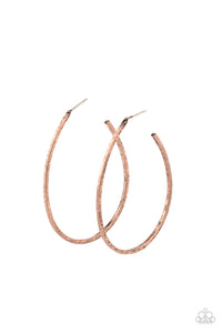 Cool Curves - Copper Hoop Earring Paparazzi