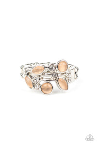 Leafy Luster - Orange Moonstone Ring Paparazzi