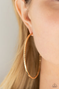 Voluptuous Volume - Gold Hoop Earring  Paparazzi