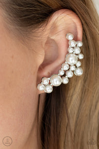 Metro Makeover - White Ear Crawler Earring Paparazzi