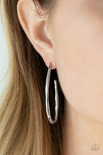 Load image into Gallery viewer, Totally Hooked - Silver Hoop Earring Paparazzi
