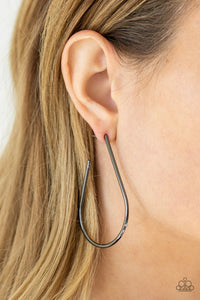 City Curves - Black Hoop Earring Paparazzi