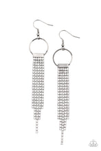 Load image into Gallery viewer, Tapered Twinkle - White Tassel Earring
