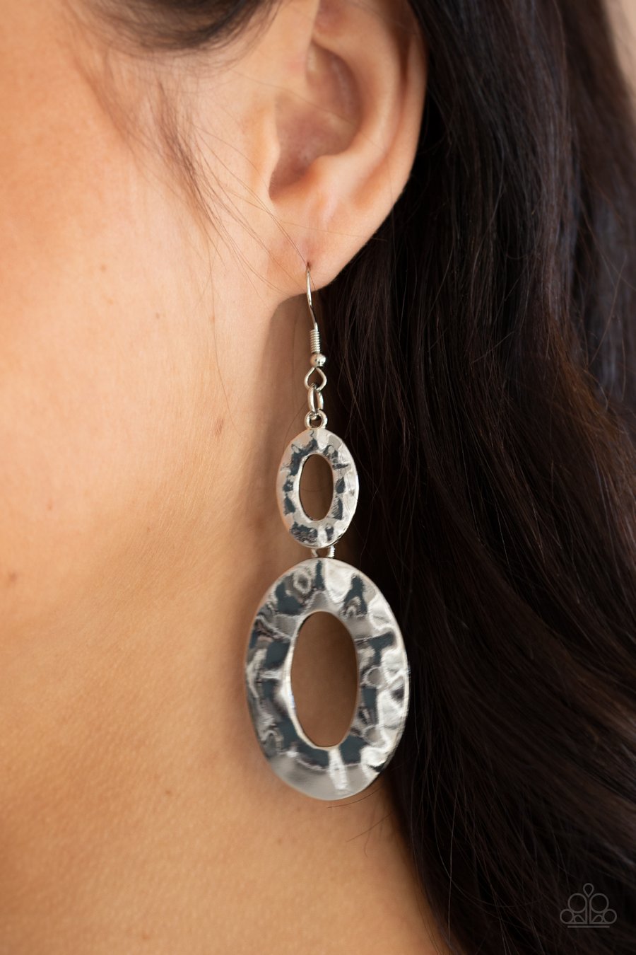 BRING ON THE BASICS - SILVER EARRINGS - PAPARAZZI