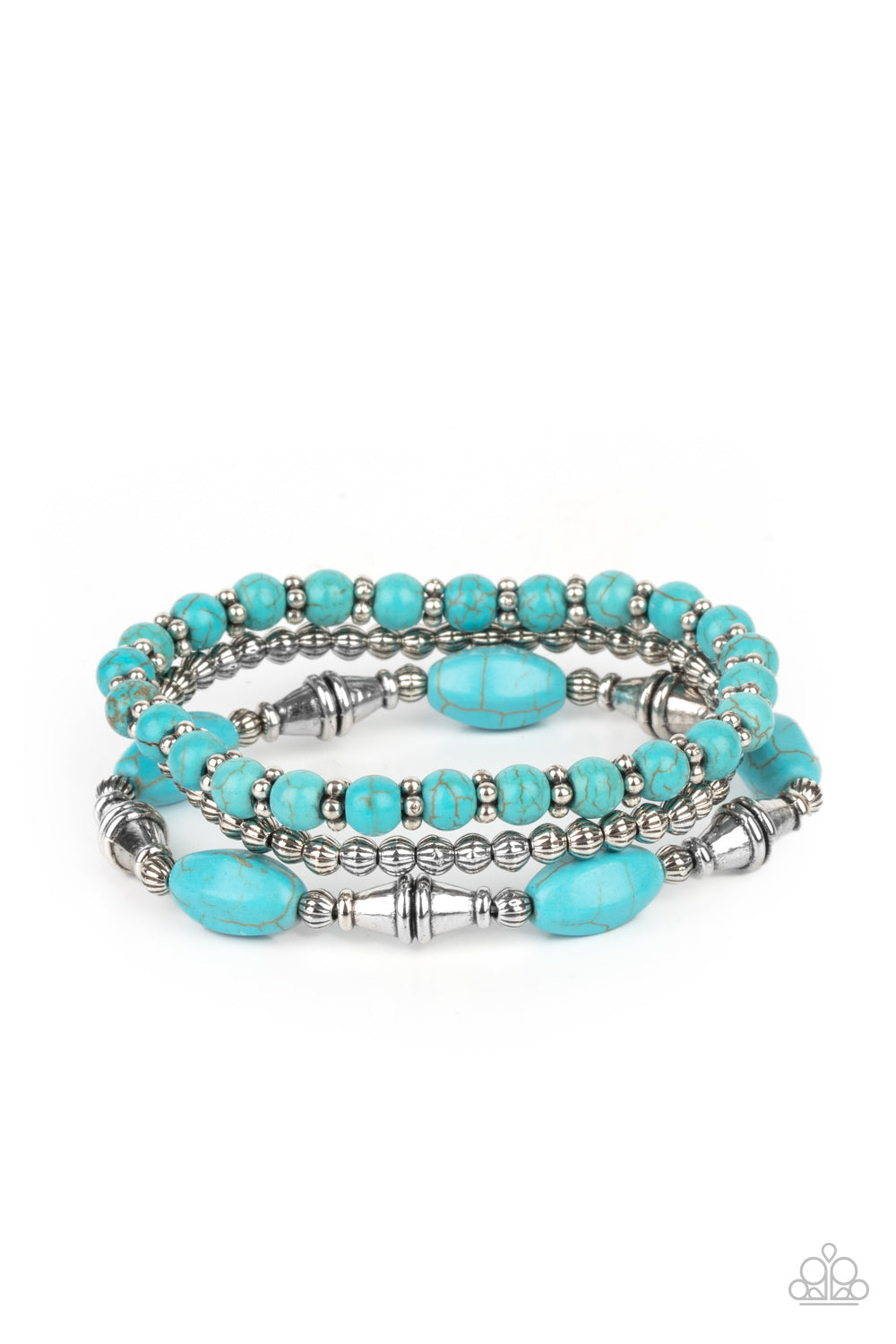 Sahara Sanctuary - Turquoise Stone Bracelet Paparazzi