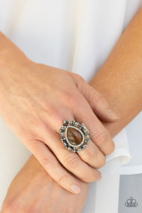 Iridescently Icy - Brown Ring Paparazzi