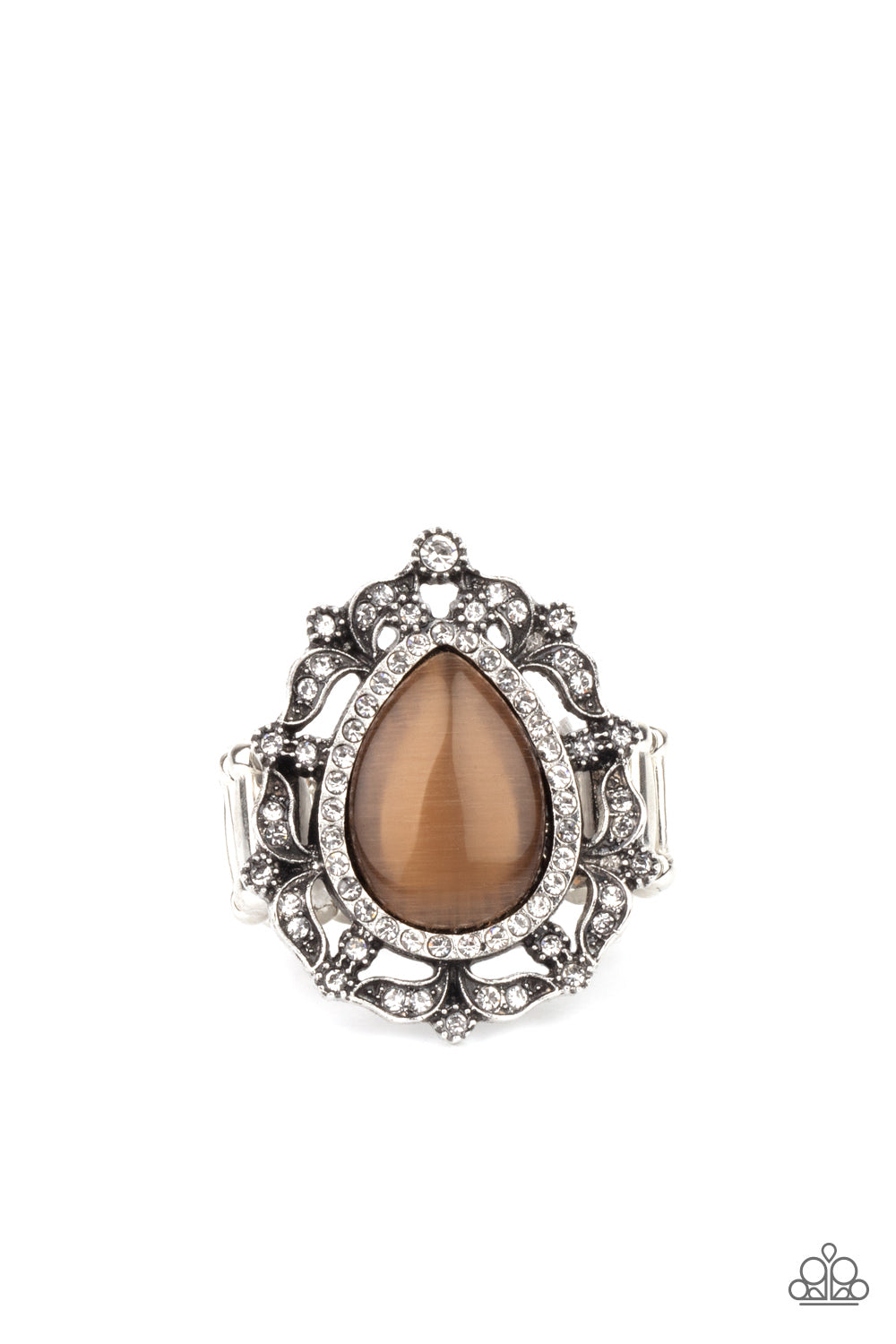 Iridescently Icy - Brown Ring Paparazzi