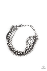 Paparazzi Thats a Smash! - Black Rhinestone Bracelet