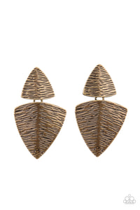 PRIMAL Factors - Brass Earring Paparazzi