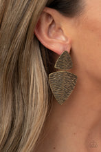 Load image into Gallery viewer, PRIMAL Factors - Brass Earring Paparazzi
