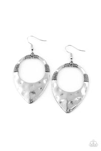 Paparazzi Instinctively Industrial - Silver Earring