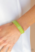 Load image into Gallery viewer, Life is WANDER-ful - Green Leather Bracelet Paparazzi
